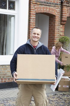 Moving truck ready for a London house move