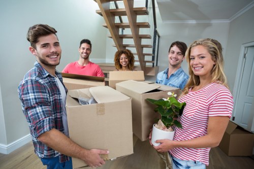 Business relocation team preparing a commercial move in London