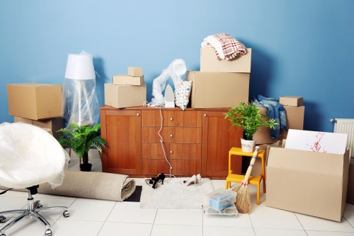 Team loading furniture for a flat move in London