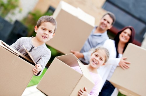 Packing and preparation for a London relocation with labelled boxes