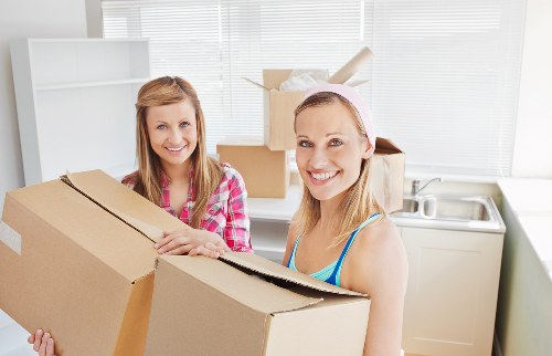 Packed boxes and protective materials for a London removals service