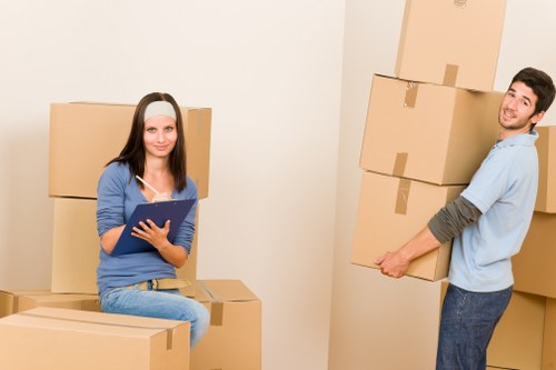 Movers handling access challenges in a busy London area
